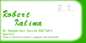robert kalina business card